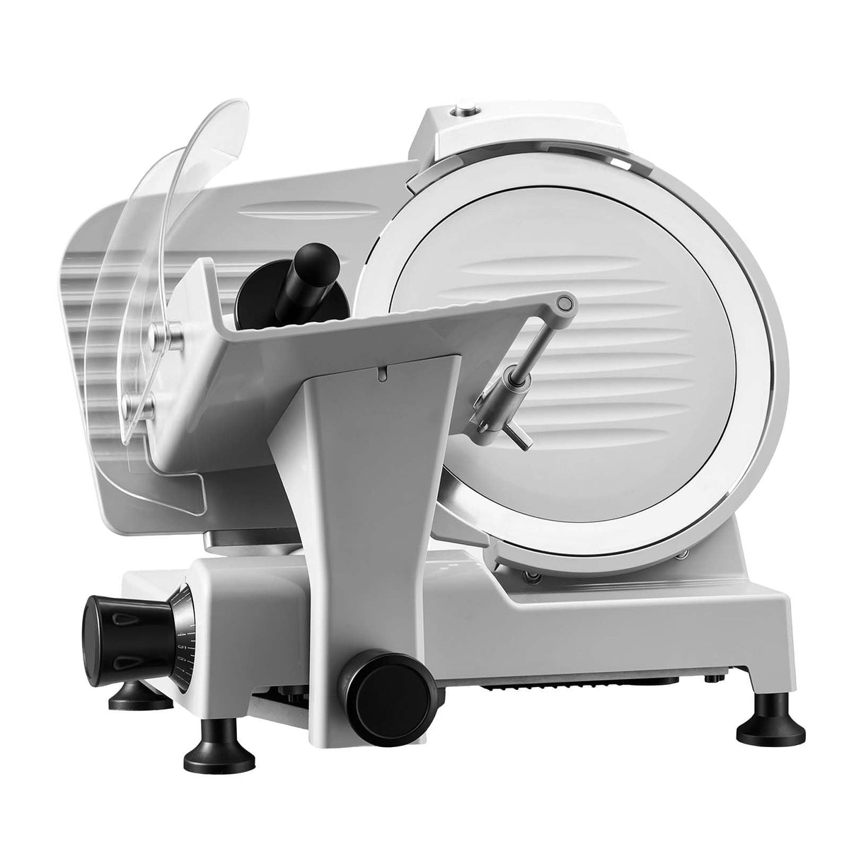 Commercial Meat Slicer, 300W Electric Cutter, Removable 10" Carbon Steel Blade and Food Tray, 0-0.47" Adjustable Thickness Food Slicer Machine,for Frozen Meat, Ham, Baguett, Steak, ETL Approved