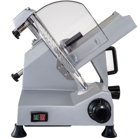 Commercial Meat Slicer, 320W Electric Deli Food Slicer, 12 inch Carbon Steel Blade Electric Food Slicer, 350-400RPM Meat Slicer, 0-0.6 inch Adjustable Thickness for Meat, Cheese, Veggies, Ham