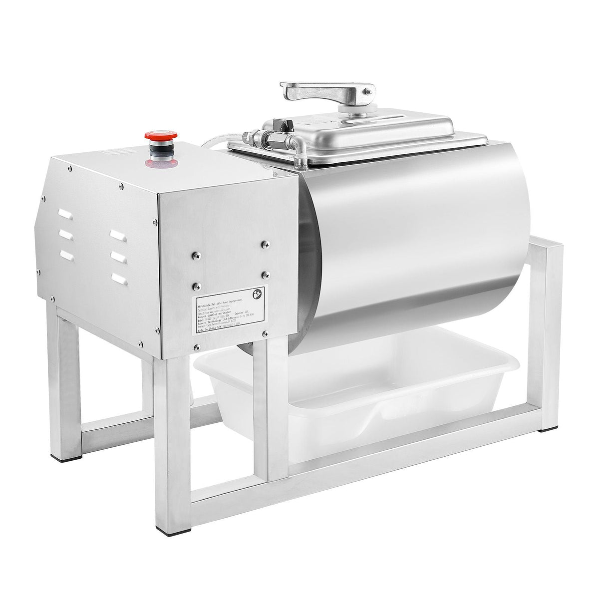 Commercial Meat Tumbler Marinator, 20L Vacuum Tumbler Marinating Machine with Bidirectional Rotation and 3-Speed, Stainless Steel Vacuum Curing Machine for Chicken Steak Pork, Restaurant