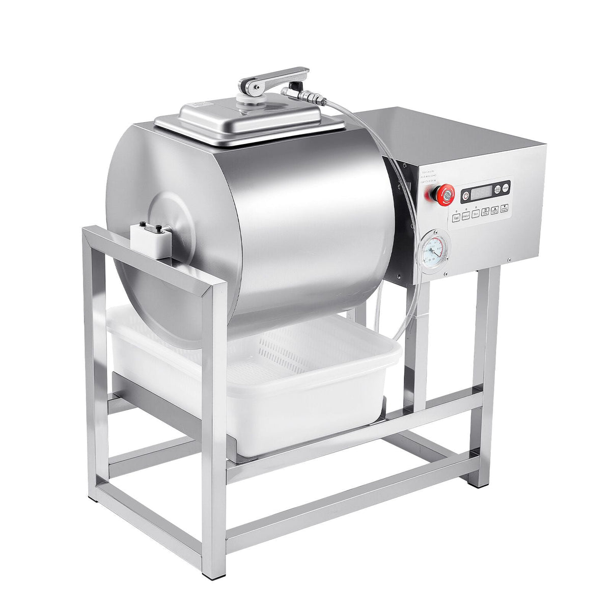 Commercial Meat Tumbler Marinator, 40L Vacuum Tumbler Marinating Machine with Bidirectional Rotation and 3-Speed, Stainless Steel Vacuum Curing Machine for Chicken Pork Fish, Steak House