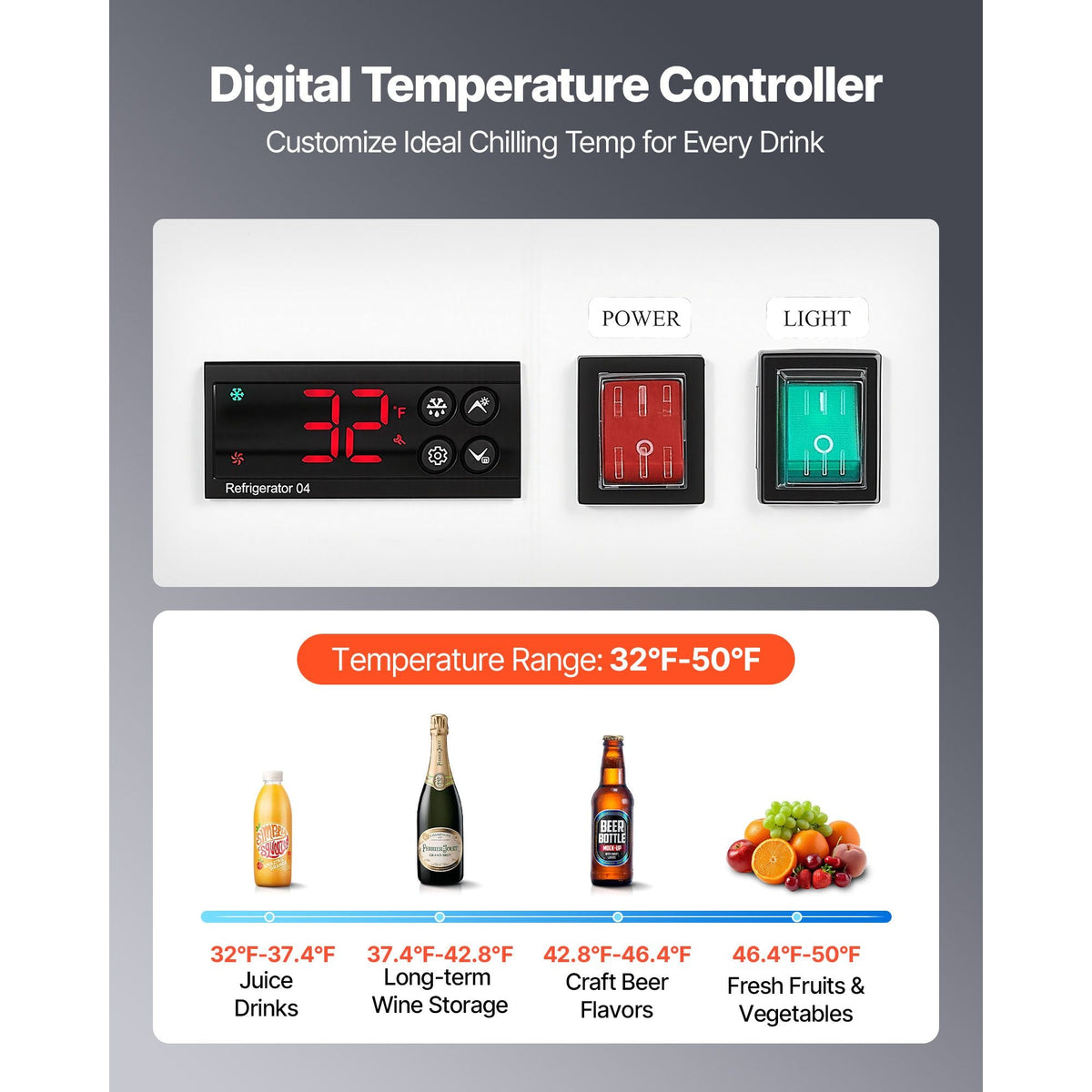 Commercial Merchandiser Refrigerator, 35.3 Cu.Ft / 1000L Upright Beverage Cooler, 2 Glass Door Display Refrigerator with Customizable Lightbox, 8 Adjustable Shelves, Soft LED Lighting & Casters