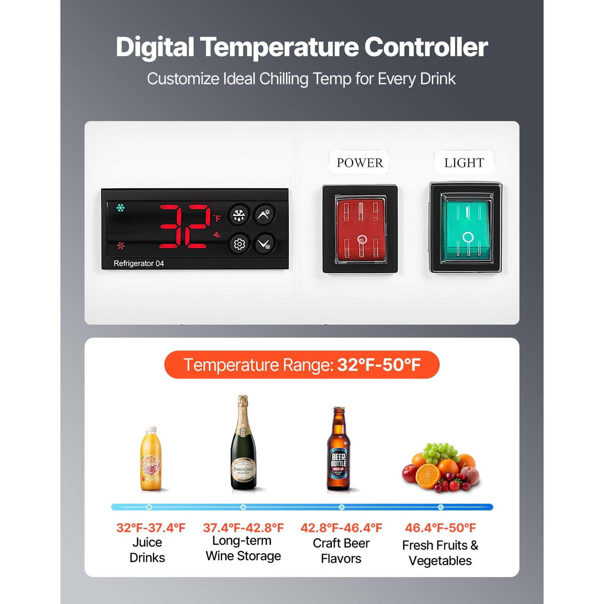Commercial Merchandiser Refrigerator, 36.4 Cu.Ft / 1030L Upright Beverage Cooler, 3 Glass Door Display Refrigerator with Customizable Lightbox, 12 Adjustable Shelves, Soft LED Lighting & Casters