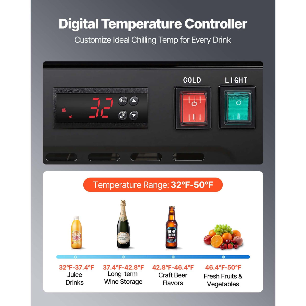 Commercial Merchandiser Refrigerator, 54.3 Cu.Ft / 1538L Upright Beverage Cooler, 3 Glass Door Display Refrigerator with Customizable Lightbox, 12 Adjustable Shelves, Soft LED Lighting & Casters