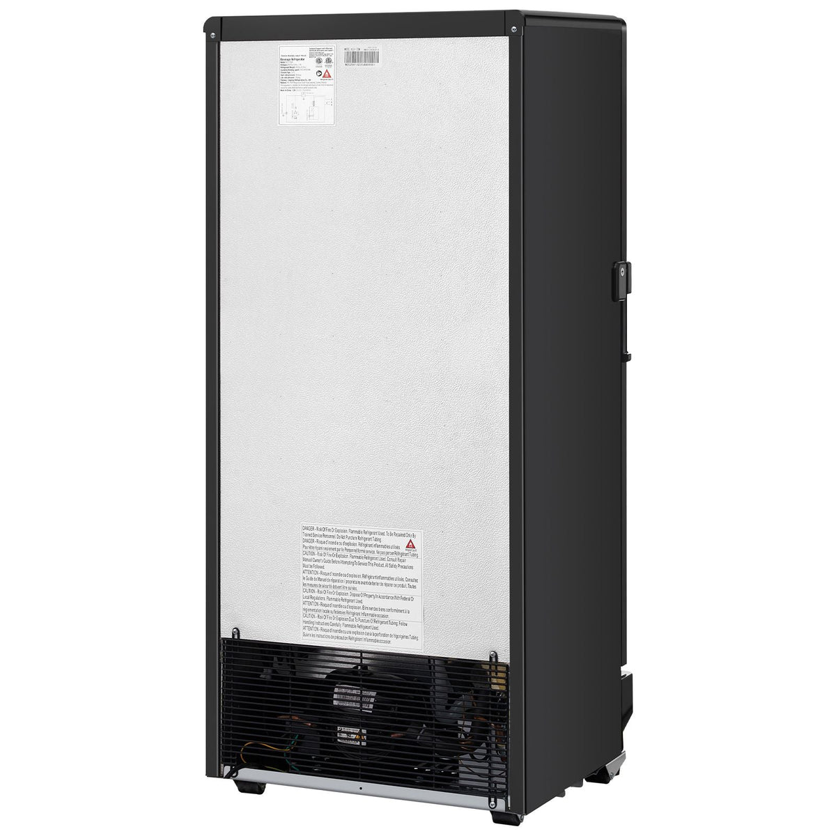 Commercial Merchandiser Refrigerator, 5.7 CU.FT Glass Door Display Refrigerator Upright Fridge, Beverage Refrigerator Cooler Merchandiser with 3 Adjustable Shelves and Soft LED Light, Black
