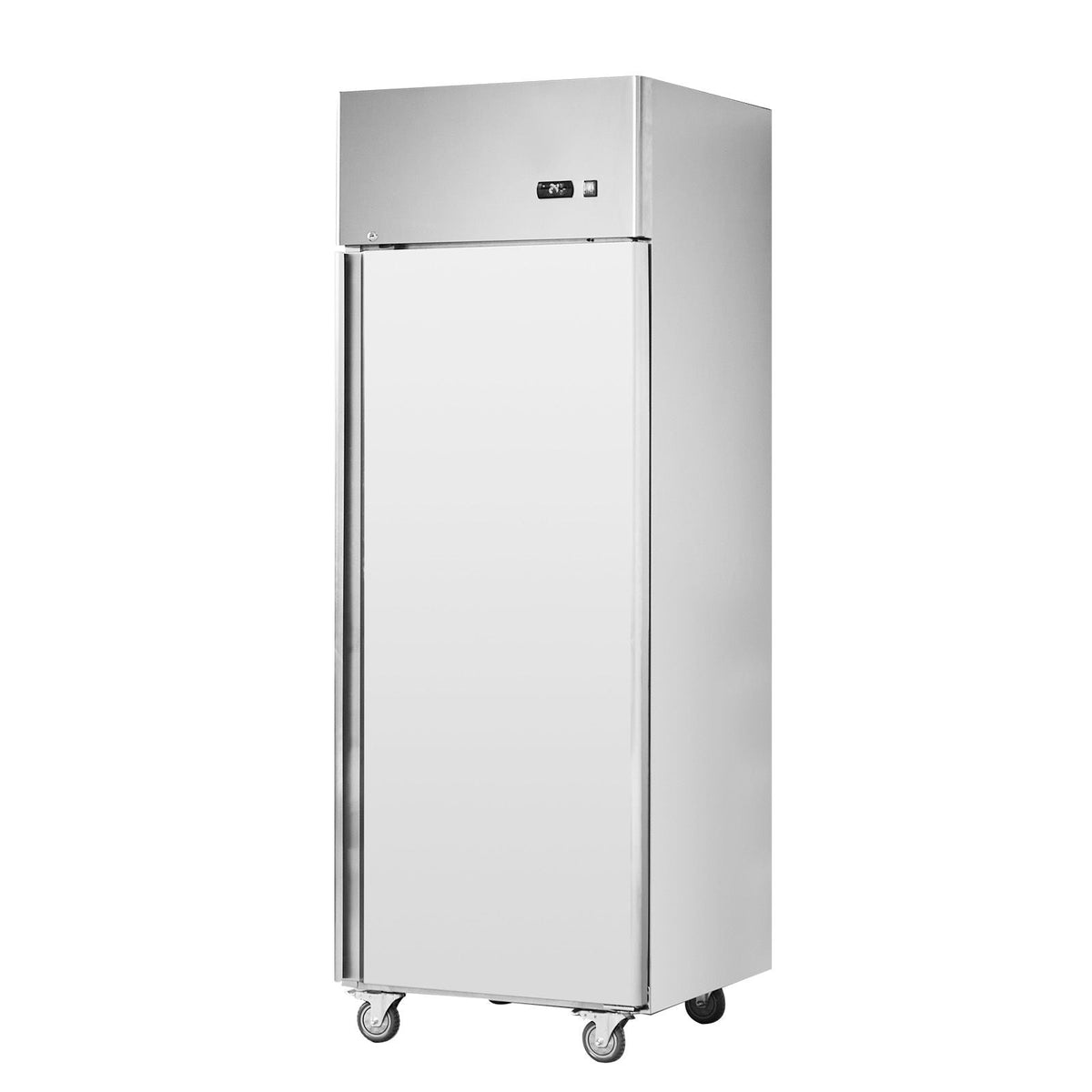 Commercial Refrigerator 19.32 Cu.ft, Reach In 27" W Upright Refrigerator Single Door, Auto-Defrost Stainless Steel Reach-in Refrigerator & 4 Shelves, 33 to 41 F Temp Control, LED Light, 4 Wheel