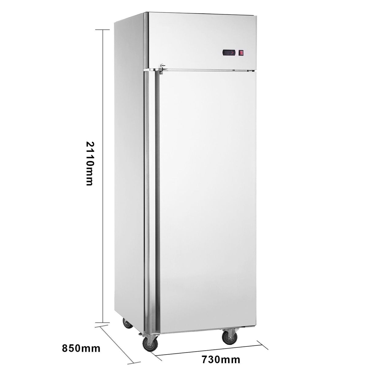 Commercial Refrigerator 19.32 Cu.ft, Reach In 27" W Upright Refrigerator Single Door, Auto-Defrost Stainless Steel Reach-in Refrigerator & 4 Shelves, 33 to 41 F Temp Control, LED Light, 4 Wheel
