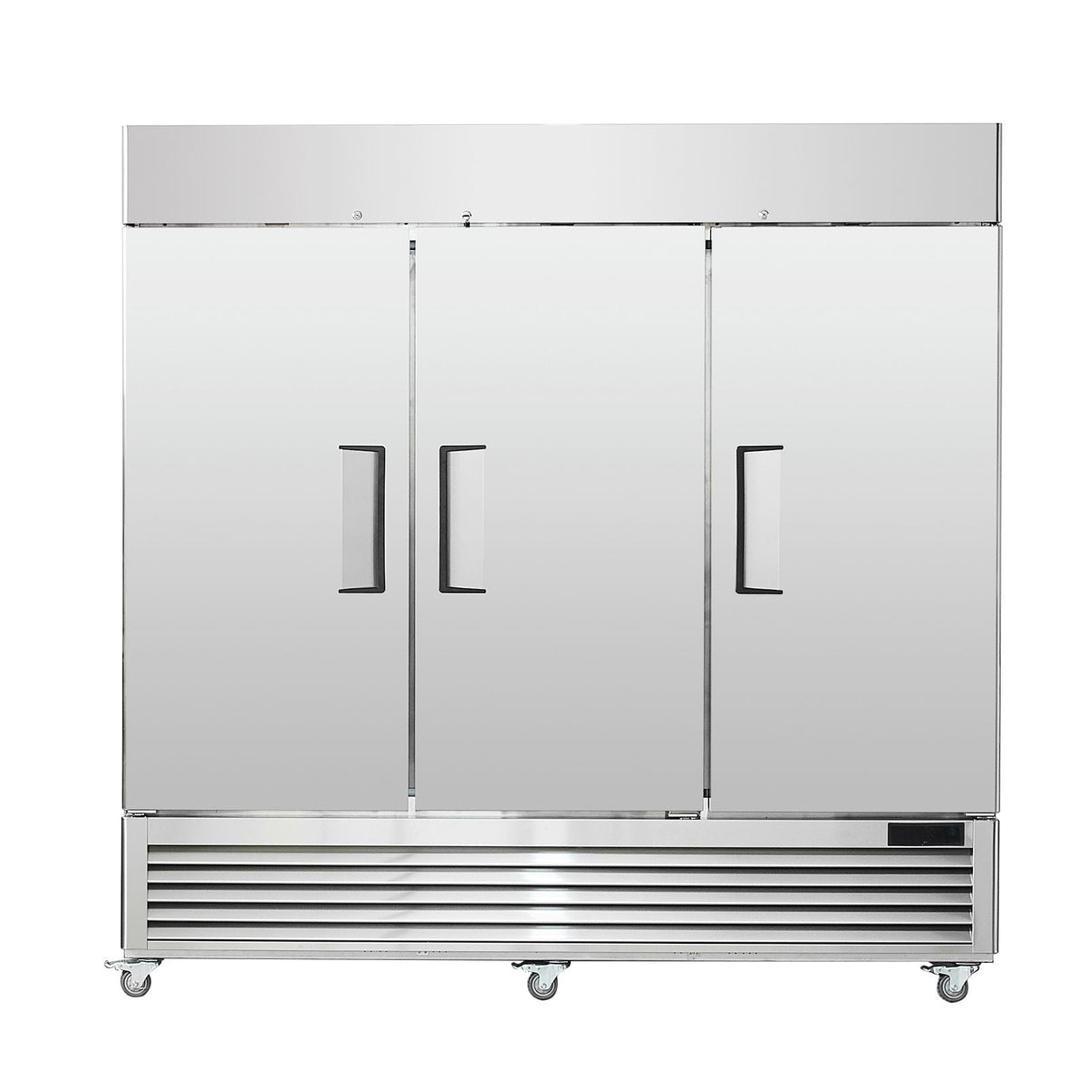 Commercial Refrigerator 60.42 Cu.ft, Reach In 82.5" W Upright Refrigerator 3 Doors, Auto-Defrost Stainless Steel Reach-in Refrigerator & 12 Shelves, 33 to 41 F Temp Control, LED Light, 4 Wheels