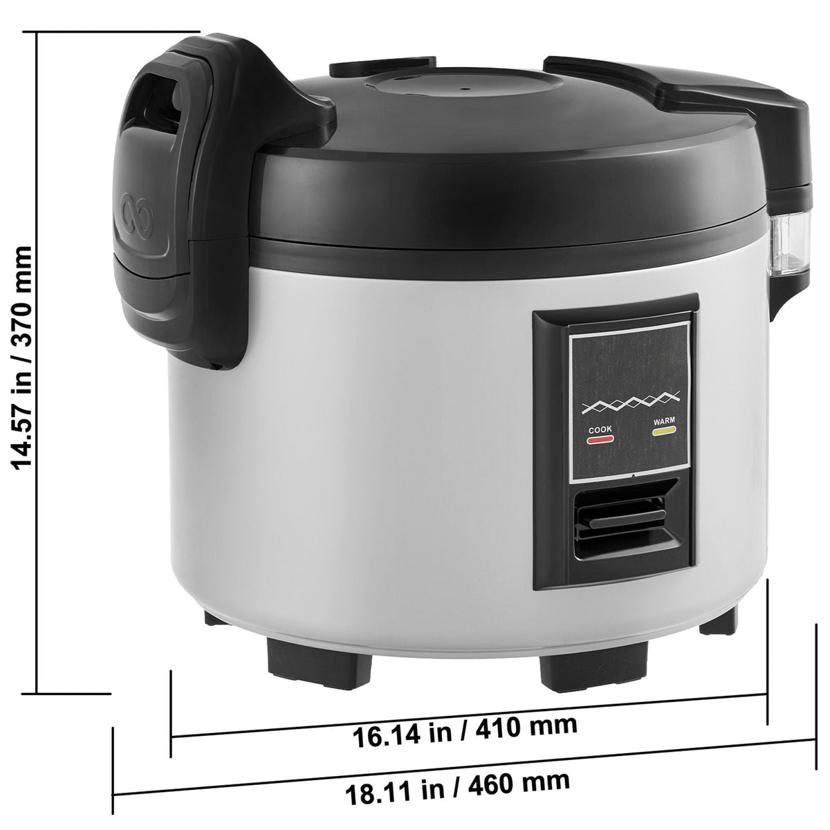 Commercial Rice Cooker, 70-Cup Rice Cooker, 15.85 Qt / 15 Liter Large Rice Cooker and Warmer with Nonstick Inner Pot, Fast Cooking and 12-Hour Keep Warm, with Rice Cup and Paddle, for Restaurant