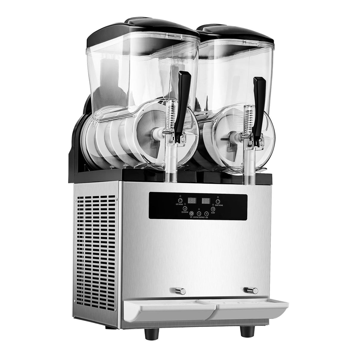 Commercial Slushy Machine, 12Lx2 Double Tank Frozen Drink Machine, 96 Cups Stainless Steel Margarita Smoothie Frozen Drink Maker, Slushie Maker for Home Party Restaurants Cafe Bars