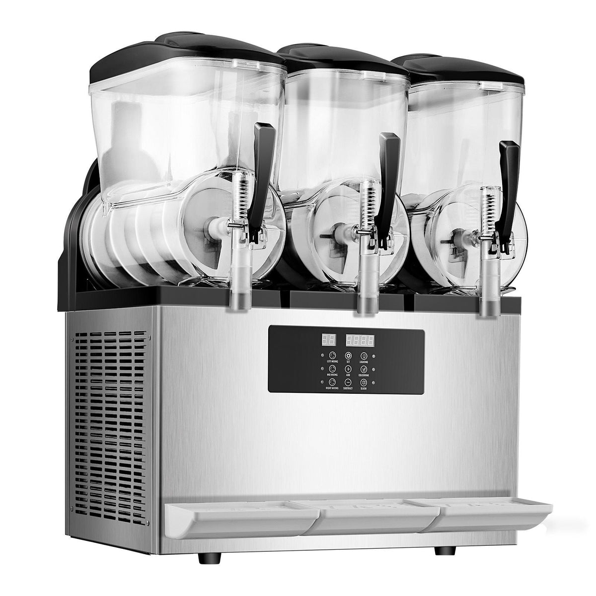 Commercial Slushy Machine, 12Lx3 Triple Tank Frozen Drink Machine, 144 Cups Stainless Steel Margarita Smoothie Frozen Drink Maker, Slushie Maker for Home Party Restaurants Cafe Bars