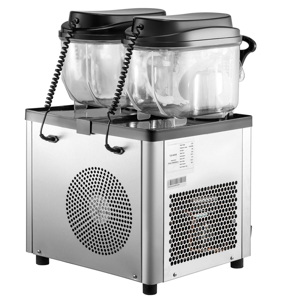 Commercial Slushy Machine, 6 L x 2 Tanks 50 Cups Margarita Machine, 700W 110V Stainless Steel Smoothie Frozen Drink Maker, Perfect for Supermarkets Cafes Restaurants Bars and Home Use, Silver