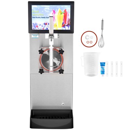 Commercial Slushy Machine, 8L / 2.1 Gal Single Bowl, Cool and Freeze Modes, 1050W Stainless Steel Margarita Smoothie Frozen Drink Maker, Slushie Machine for Party Cafes Restaurants Bars Home