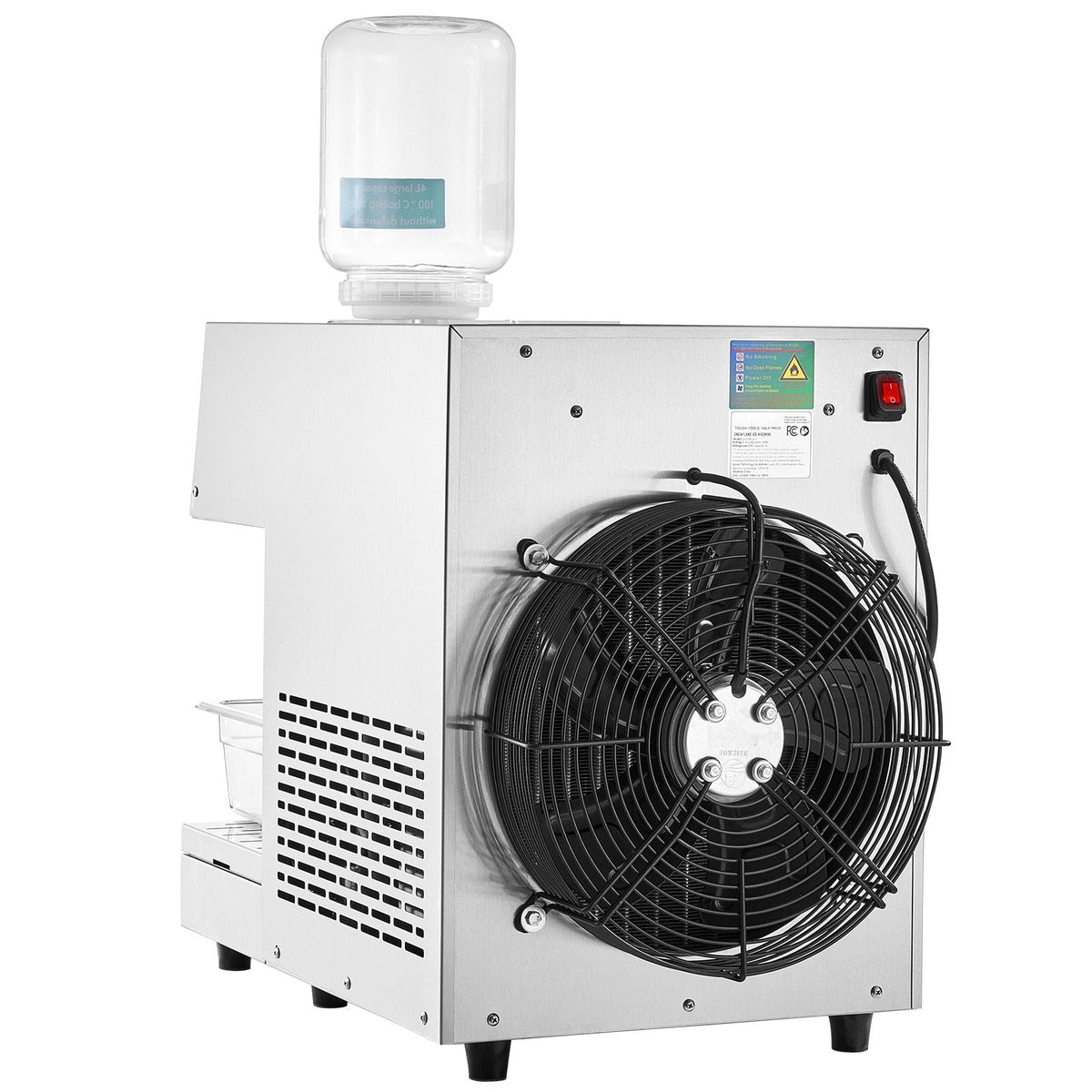 Commercial Snowflake Ice Machine, 507LBS/24H Snowflake Ice Maker, Stainless Steel Ice Shaver Machine, Electric Snow Cone Maker, Air Cooling System for Rapid Heat Dissipation, for Bakery, Cafe