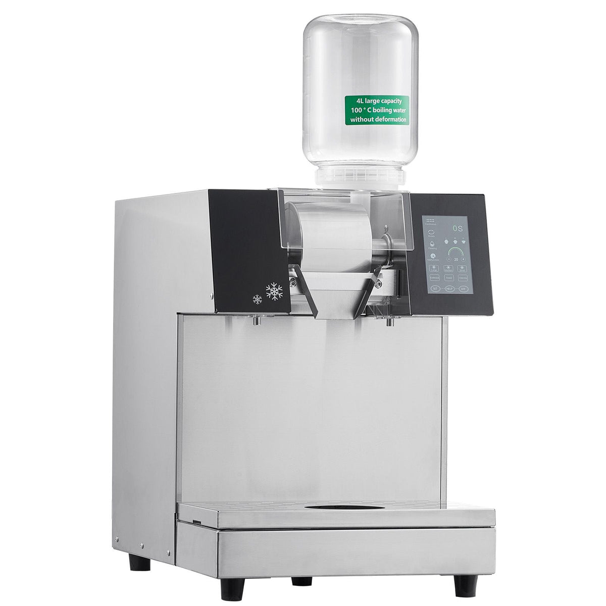 Commercial Snowflake Ice Machine, 529.1LBS/24H Snowflake Ice Maker, Stainless Steel Ice Shaver Machine, Electric Snow Cone Maker, Liquid Cooling System for Rapid Heat Dissipation, Ice Cream