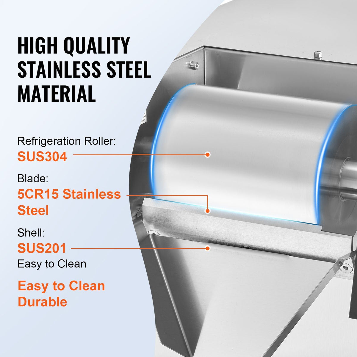 Commercial Snowflake Ice Machine, 573LBS/24H Snowflake Ice Maker, Stainless Steel Ice Shaver Machine, Electric Snow Cone Maker, Air Cooling System for Rapid Heat Dissipation, for Bakery, Cafe