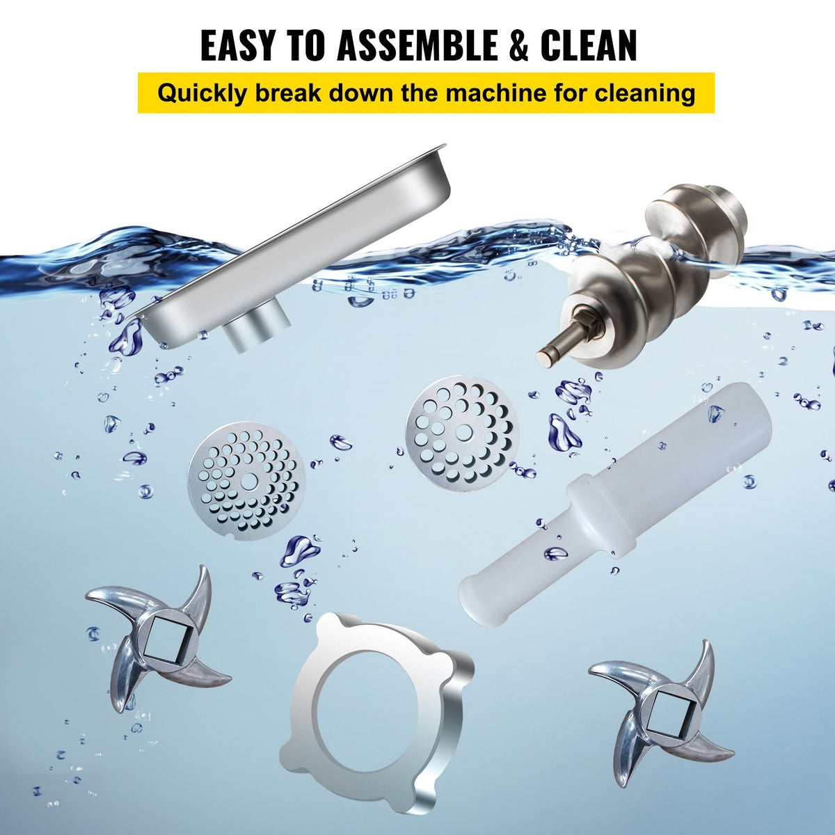 Commercial Stainless Steel 450lbs Meat Grinder Blade Plate Sausage Stuffer FDA