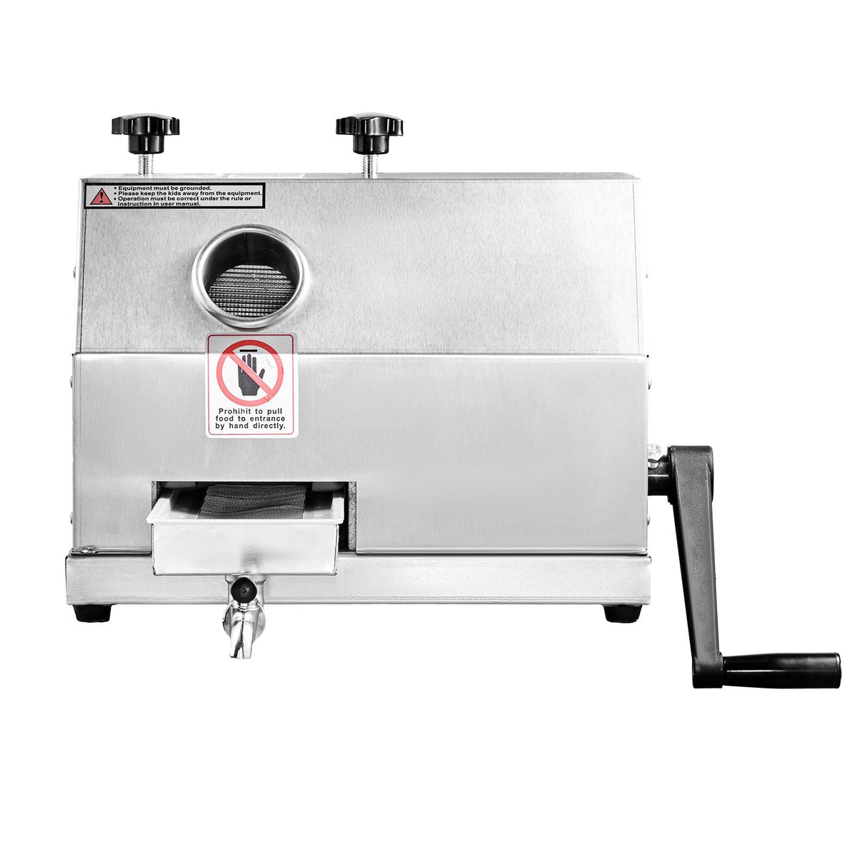 Commercial Sugar Cane Juicer, 110LBS/H High Output Sugarcane Juicer Machine with 3 Stainless Steel Rollers, 2.4" Large Inlet, Manual Sugar Cane Press Juice Extractor Squeezer for Home/Commercial