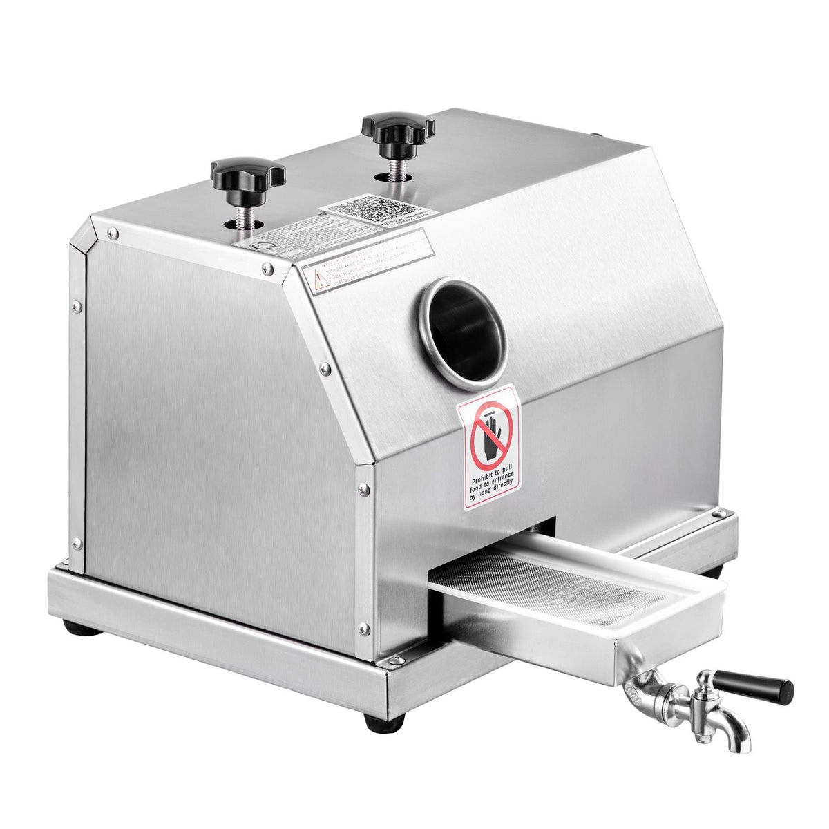 Commercial Sugar Cane Juicer, 110LBS/H High Output Sugarcane Juicer Machine with 3 Stainless Steel Rollers, 2.4" Large Inlet, Manual Sugar Cane Press Juice Extractor Squeezer for Home/Commercial