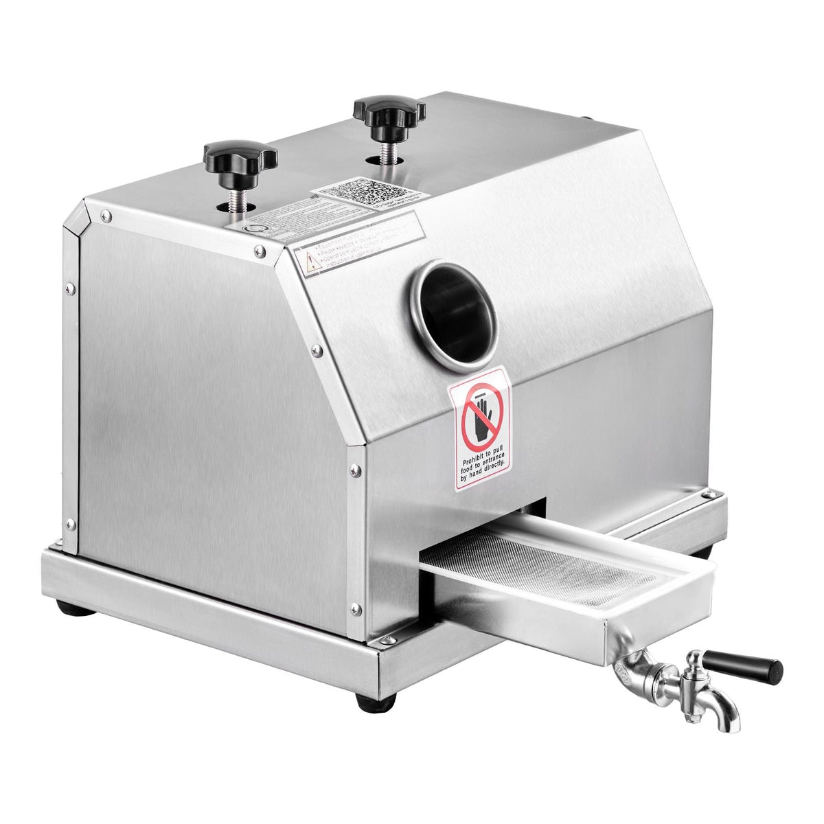 Commercial Sugar Cane Juicer, 110LBS/H High Output Sugarcane Juicer Machine with 3 Stainless Steel Rollers, 2.4" Large Inlet, Manual Sugar Cane Press Juice Extractor Squeezer for Home/Commercial