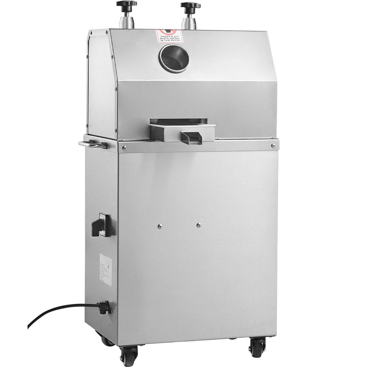 Commercial Sugar Cane Juicer, 750W Electric Sugarcane Juicer Machine with 661LBS/H High Output, 3 Stainless Steel Rollers, Sugarcane Juice Press Extractor Squeezer on Wheels for Home/Commercial