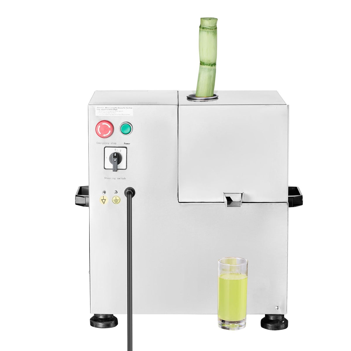 Commercial Sugar Cane Juicer, 800W Electric Sugarcane Juicer Machine with 661LBS/H High Output, 4 Stainless Steel Rollers, Sugar Cane Press Juice Extractor Squeezer for Home/Commercial Use