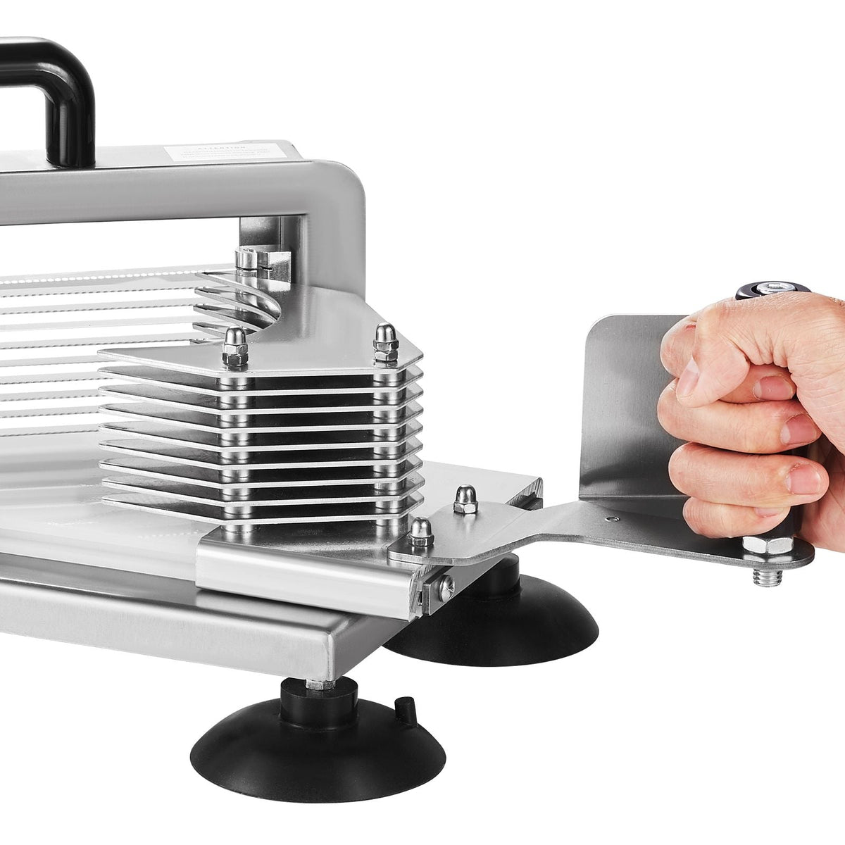 Commercial Tomato Slicer, 1/4 inch Tomato Cutter Slicer, Stainless Steel Heavy Duty Tomato Slicer Machine, Manual Tomato Slicer with Non-slip Feet, for Cutting Tomatoes, Cucumbers, Bananas