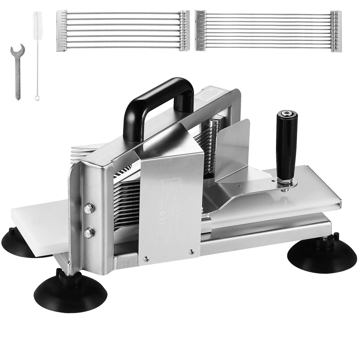Commercial Tomato Slicer, 1/4"+3/8"+3/16" Tomato Cutter Slicer, Stainless Steel Heavy Duty Tomato Slicer Machine, Manual Tomato Slicer with Non-slip Feet, Cutting Tomatoes, Cucumbers, Bananas