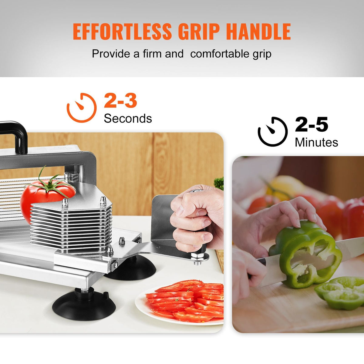 Commercial Tomato Slicer, 1/4"+3/8"+3/16" Tomato Cutter Slicer, Stainless Steel Heavy Duty Tomato Slicer Machine, Manual Tomato Slicer with Non-slip Feet, Cutting Tomatoes, Cucumbers, Bananas