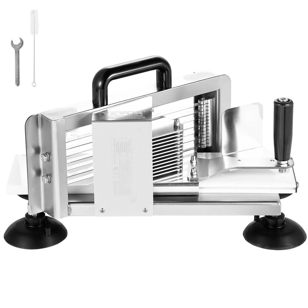 Commercial Tomato Slicer, 3/8 inch Tomato Cutter Slicer, Stainless Steel Heavy Duty Tomato Slicer Machine, Manual Tomato Slicer with Non-slip Feet, for Cutting Tomatoes, Cucumbers, Bananas