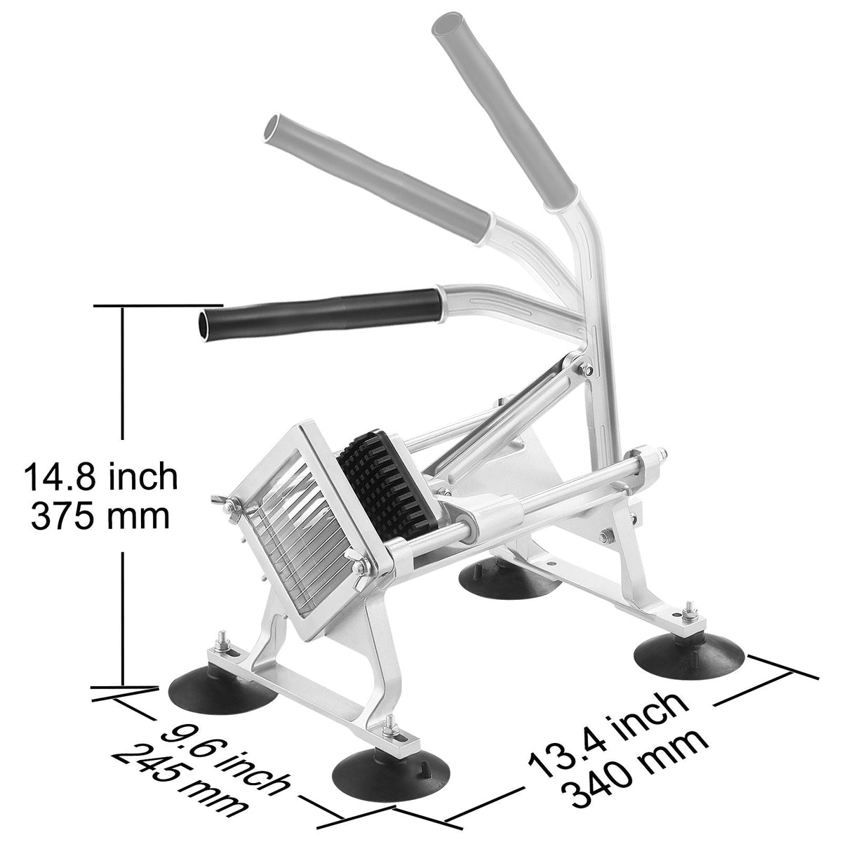 Commercial Vegetable Slicer, 1/4 inch Fruit Slicer, Stainless Steel and Aluminum Alloy Vegetable Cutter Slicer Machine, Manual Slicer with Non-slip Feet, for Radishes, Onions, Potatoes, Lemons