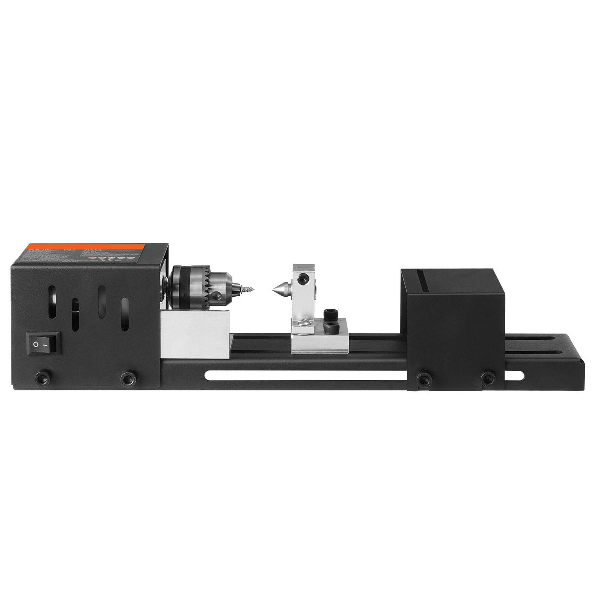 Compact Lathe Machine, Dimensions 2.76 x 6.3 inches, 24VDC 96W, Includes Milling Machine Accessories, Features 7 Adjustable Speeds Ranging from 4220 to 8450 RPM, Ideal for DIY Woodworking and