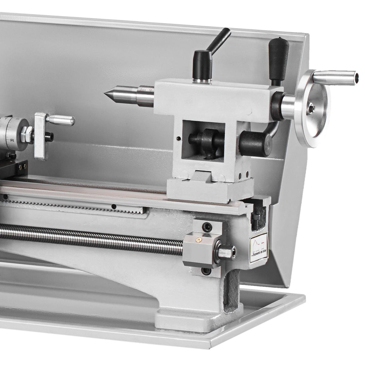 Compact Metal Lathe, 7'' x 16'', 800W, Precision Desktop Metalworking Lathe, Variable Speed 150-2500 RPM, Includes 3.9'' 3-jaw Chuck & Tool Box for Detailed Part Crafting