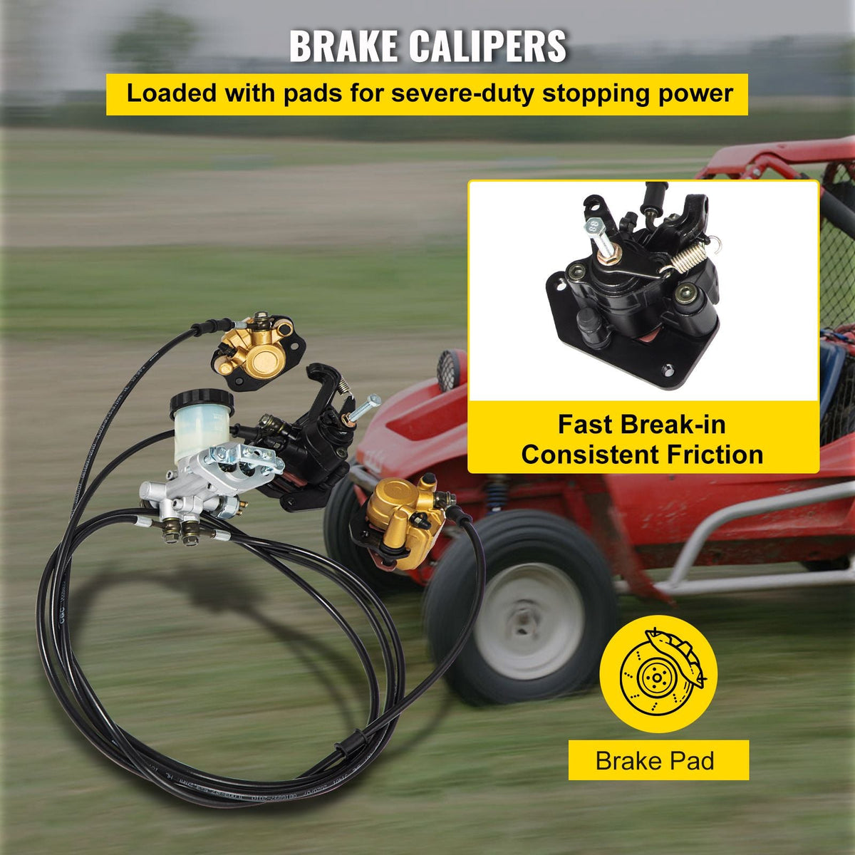 Complete Go-Kart Brake Master Cylinder Kit KD150BRKIT Go Kart