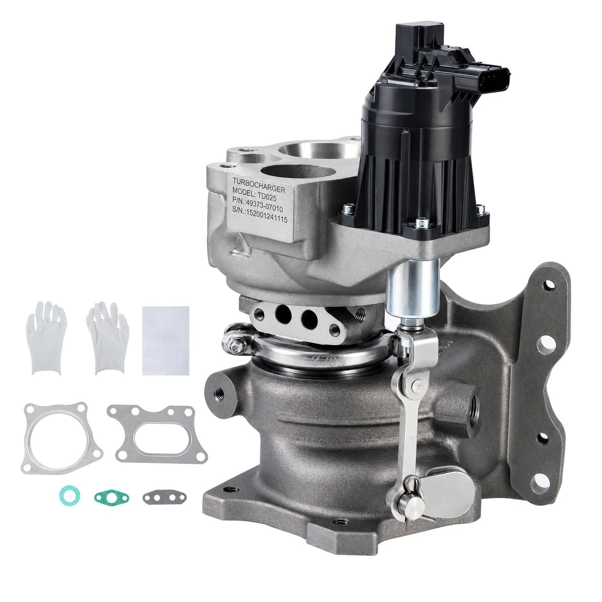 Complete Turbo Turbocharger Kit with Solenoid Valve, Compatible with Honda Civic 2016-2020 L4 1.5L, Replace# 49373-07012, 49373-07013, 49373-07015, 49373-07014, 49373-07011, 18900-5AF-H010-M3