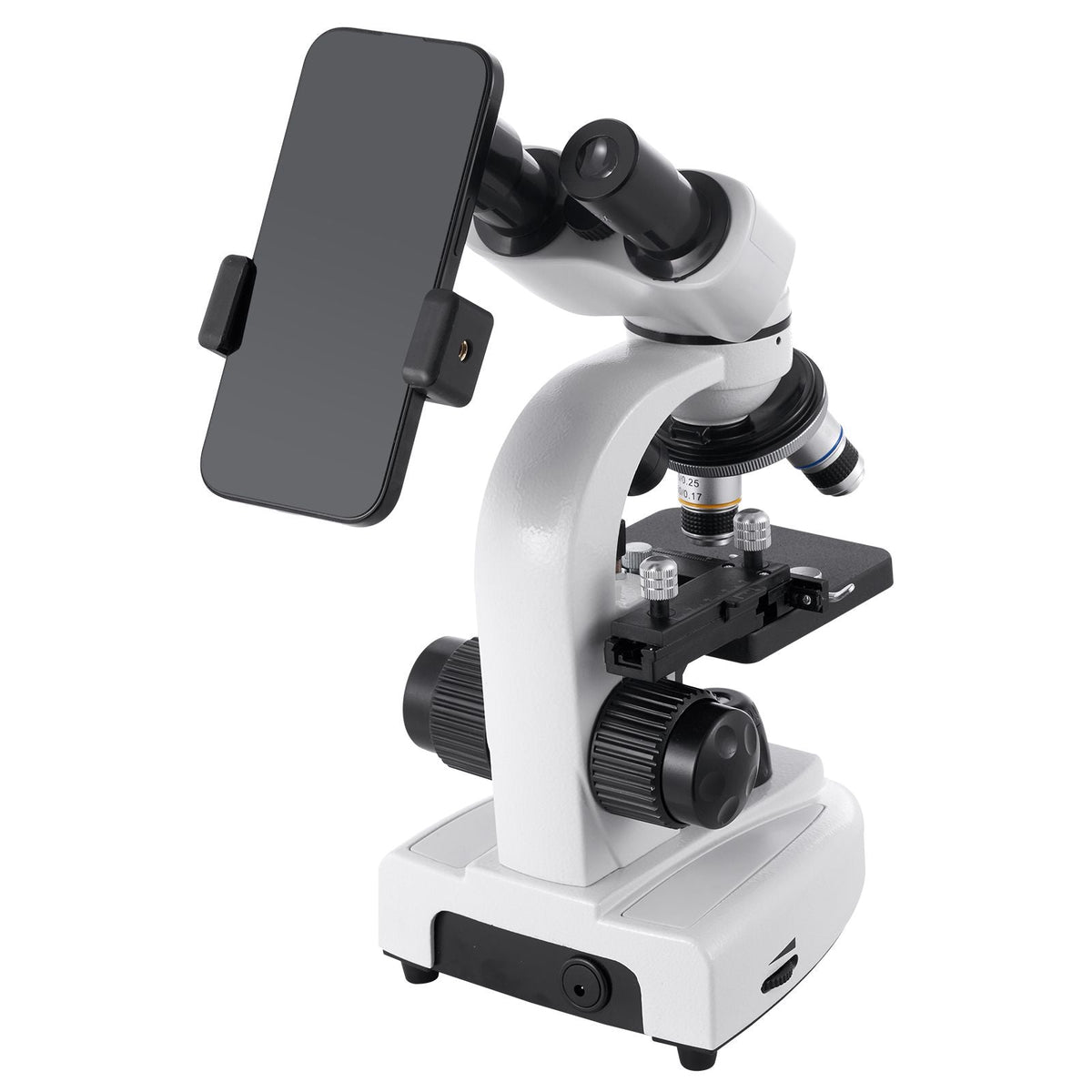 Compound Binocular Microscope, 40-2000X Magnification, Professional Compound Microscope for Adult with Phone Adapter, LED Light, Aluminum Alloy Body, for Lab, School, Home, Education