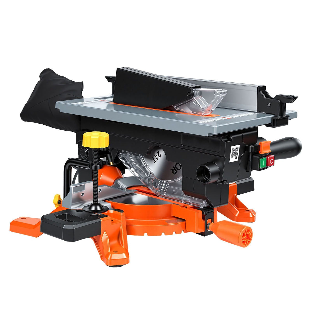 Compound Miter Saw, 8-1/4 inch Blade, 2-in-1 Miter/Table Saw, with Precision Laser Alignment, Adjustable Angles, 4800 RPM, with Splash Guard, for Cutting Wood, Metals, Laminates, and Plastic