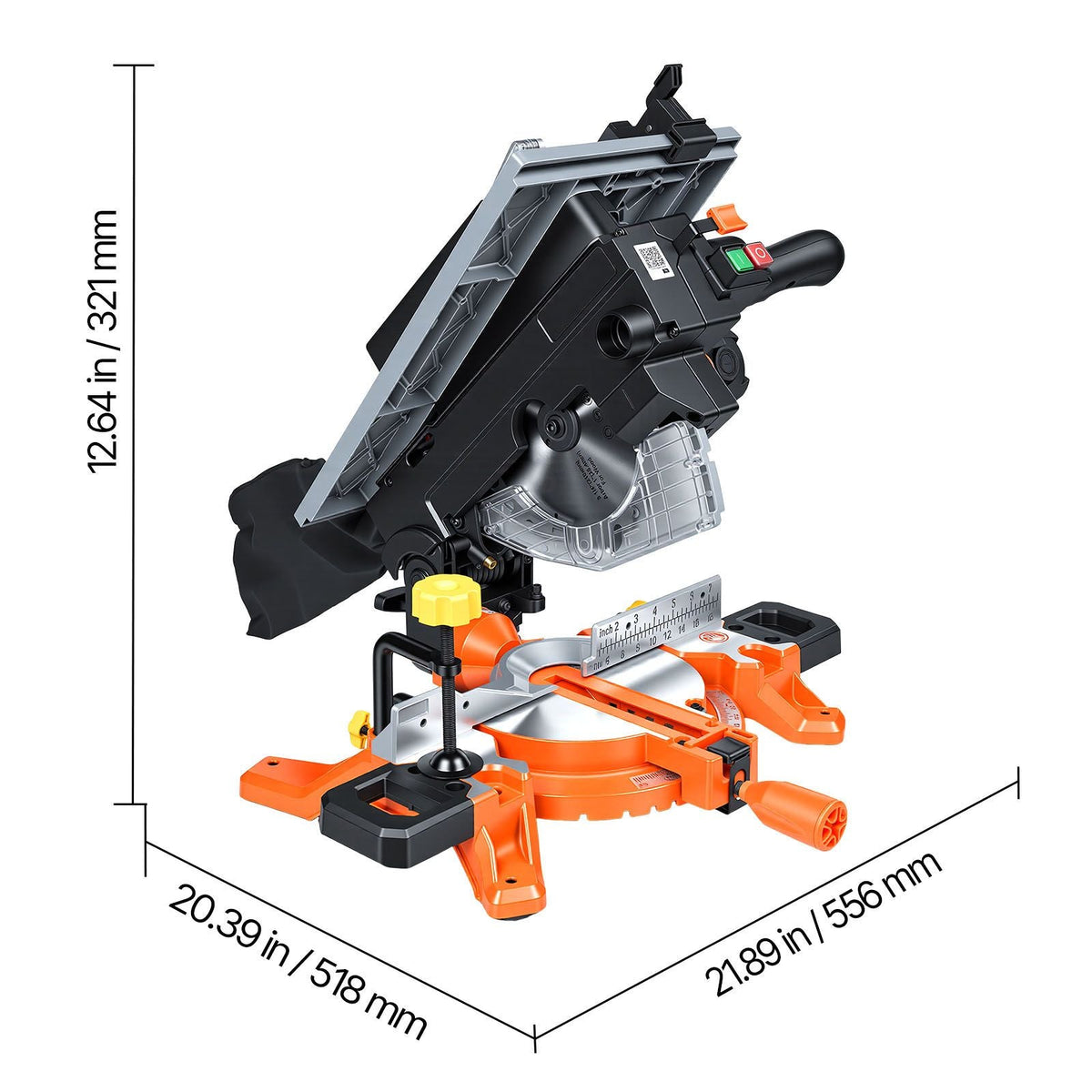 Compound Miter Saw, 8-1/4 inch Blade, 2-in-1 Miter/Table Saw, with Precision Laser Alignment, Adjustable Angles, 4800 RPM, with Splash Guard, for Cutting Wood, Metals, Laminates, and Plastic
