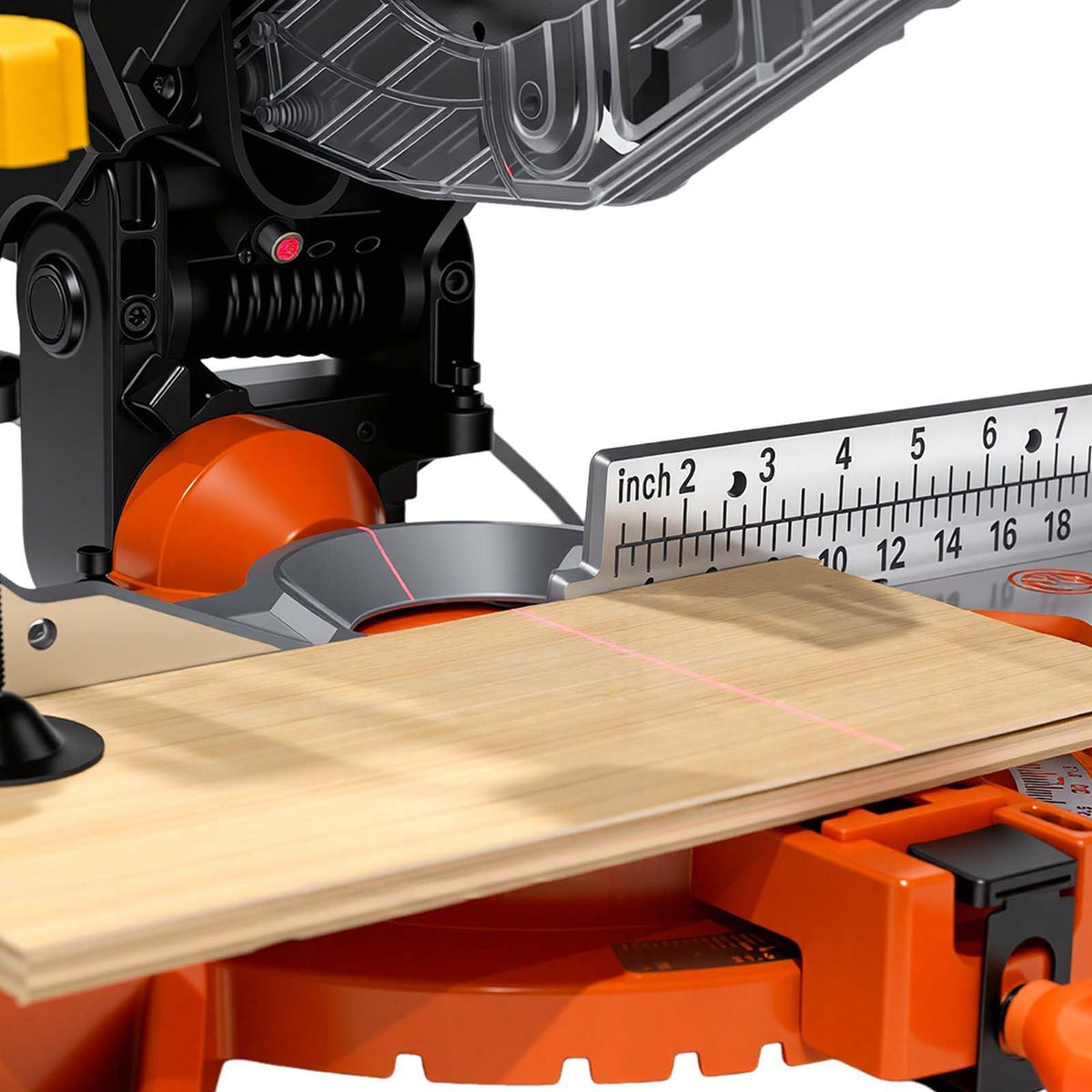 Compound Miter Saw, 8-1/4 inch Blade, 2-in-1 Miter/Table Saw, with Precision Laser Alignment, Adjustable Angles, 4800 RPM, with Splash Guard, for Cutting Wood, Metals, Laminates, and Plastic