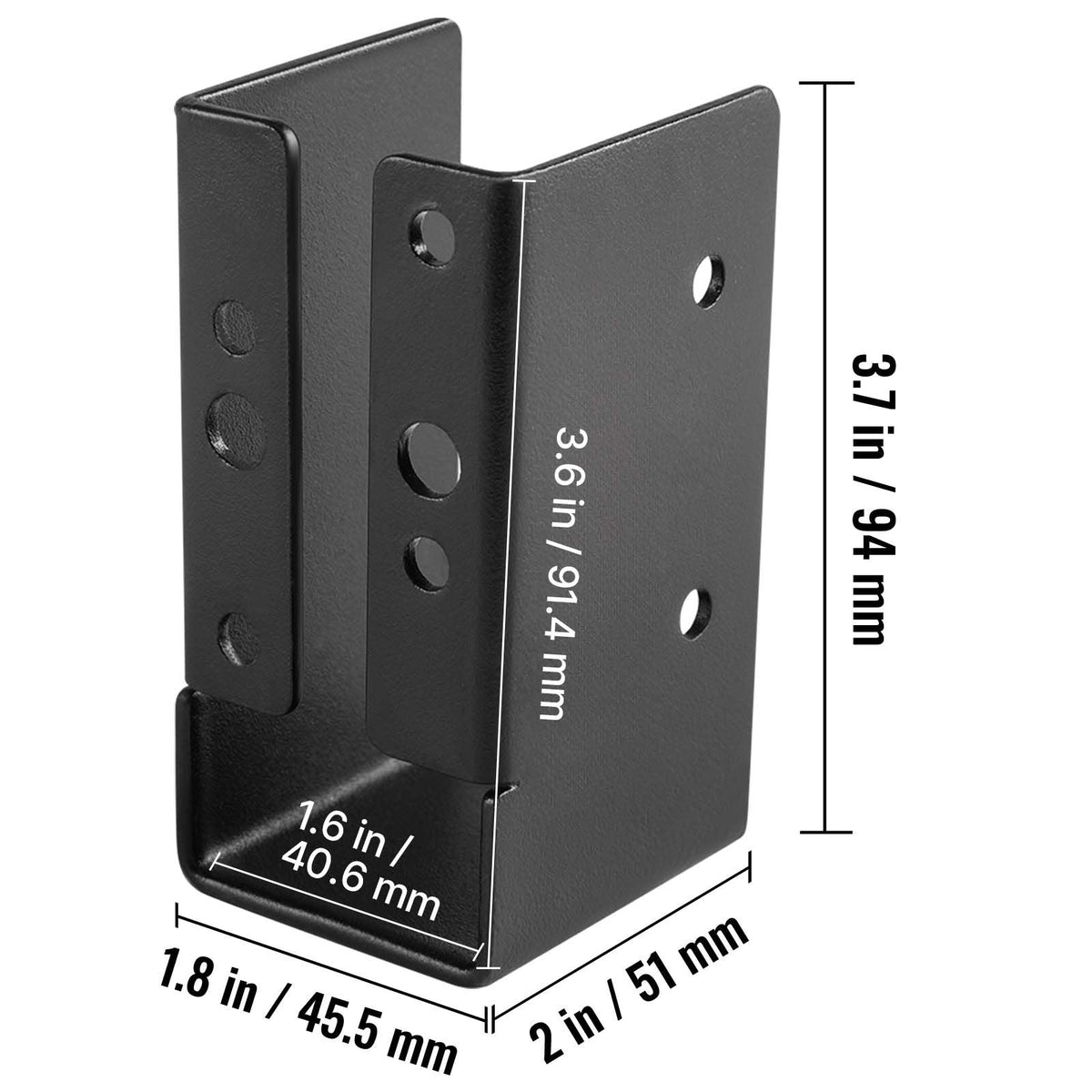 Concealed Joist Hanger, 2"x4" Outdoor Accent Concealed-Flange, Pack of 24 Concealed Joist Bracket, Q235 Steel Plate Powder-Coated Concealed Face Mount Joist Hanger Inner 40x91 mm for Beam Swing