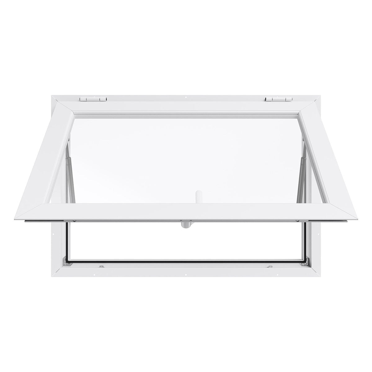 Concession Window 36x24 in, Aluminum Alloy Frame Service Window for Food Truck, Up to 85 Degrees Stand Serving Window with Awning Door and Drag Hook, Rainwater Resistant for Concession Trailers