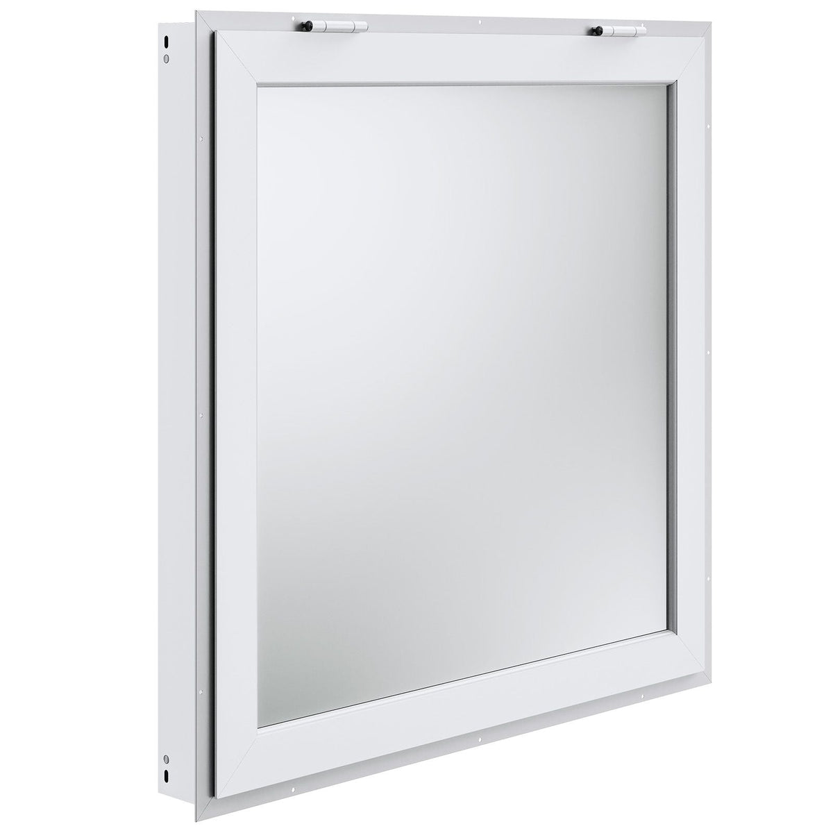 Concession Window 36"x36", Aluminum Alloy Food Truck Service Window with 4 Horizontal Sliding Windows & Awning Door & Drag Hook, Up to 85 Degrees Serving Window for Food Truck Concession Trailer