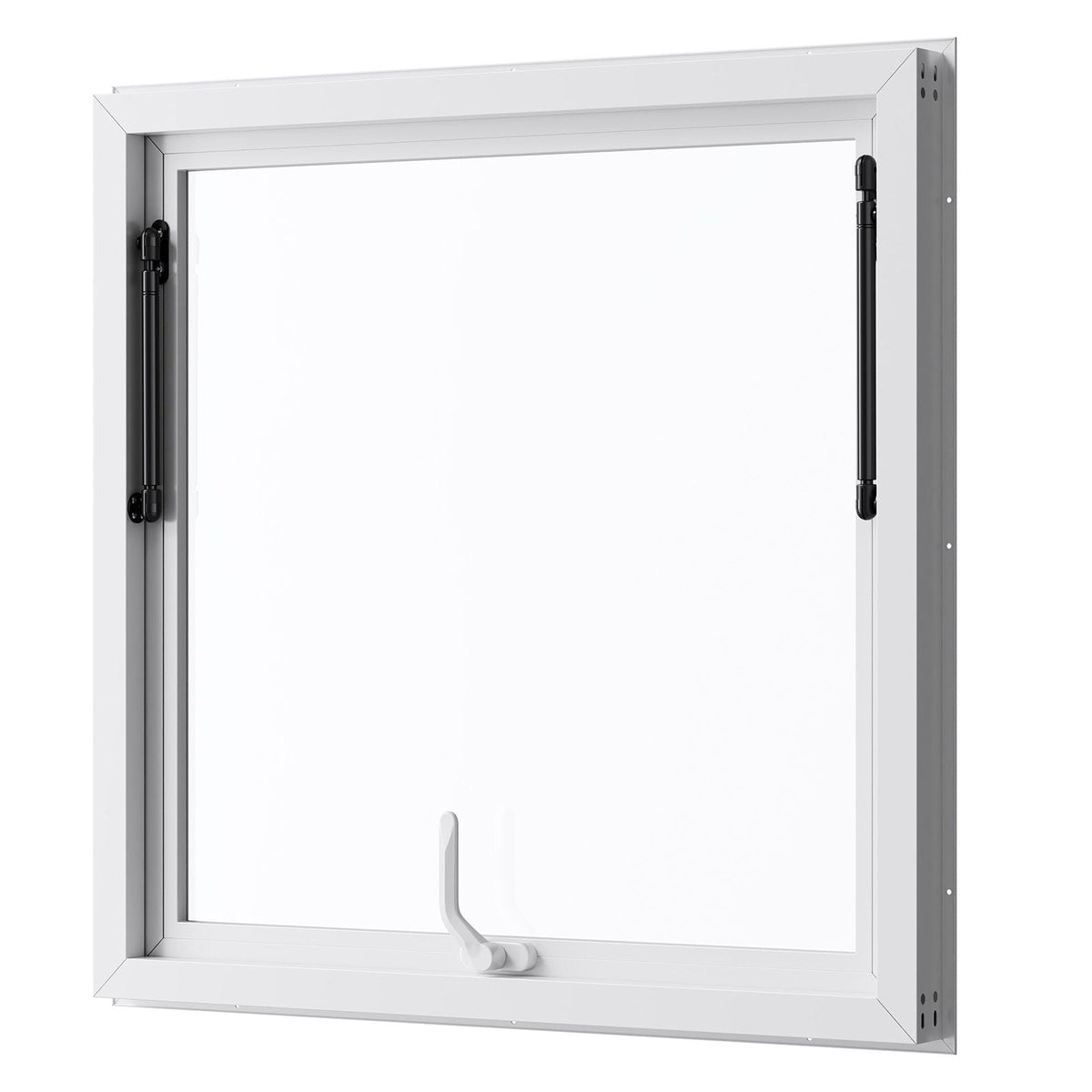 Concession Window 36x36 in, Aluminum Alloy Frame Service Window for Food Truck, Up to 85 Degrees Stand Serving Window with Awning Door and Drag Hook, Rainwater Resistant for Concession Trailers