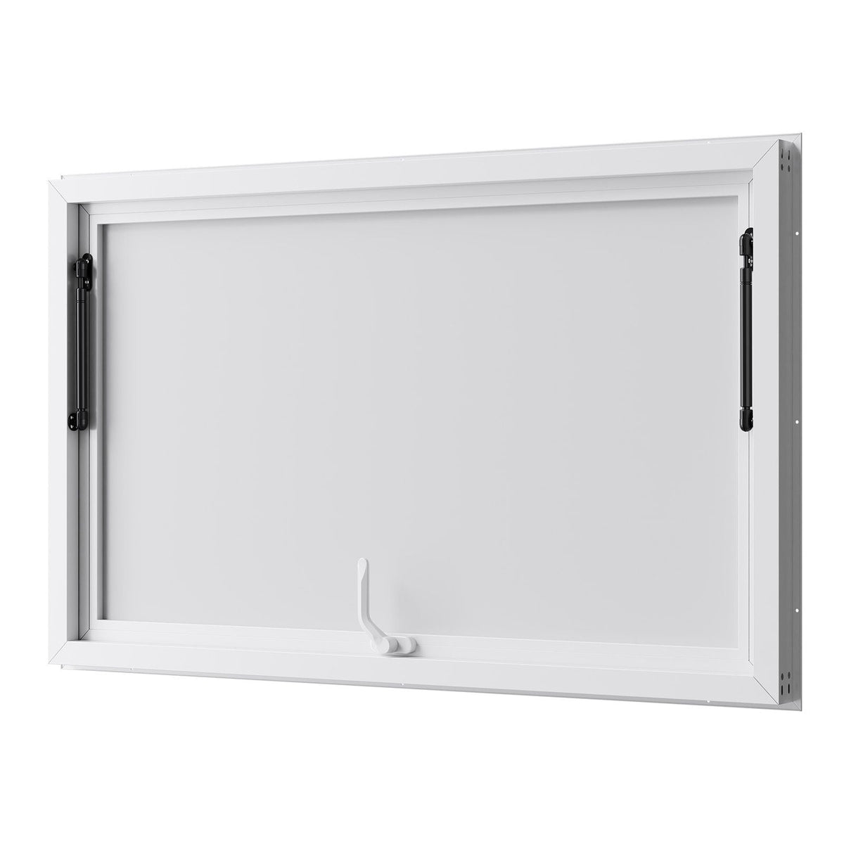 Concession Window 53x33 in, Aluminum Alloy Frame Service Window for Food Truck, Up to 85 Degrees Stand Serving Window with Awning Door and Drag Hook, Rainwater Resistant for Concession Trailers