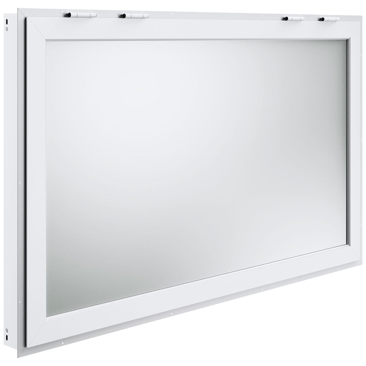 Concession Window 60"x36", Aluminum Alloy Food Truck Service Window with 4 Horizontal Sliding Windows & Awning Door & Drag Hook, Up to 85 Degrees Serving Window for Food Truck Concession Trailer