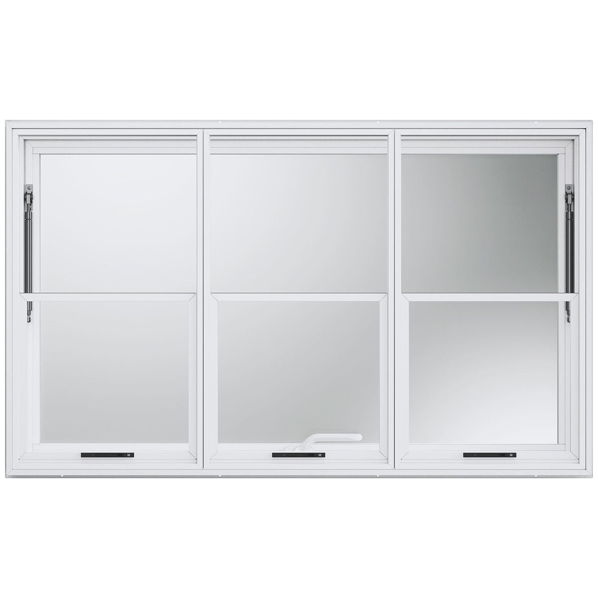 Concession Window 60"x36", Aluminum Alloy Food Truck Service Window with Vertical Lifting Windows & Awning Door & Drag Hook, Up to 85 Degrees Serving Window for Food Trucks Concession Trailers
