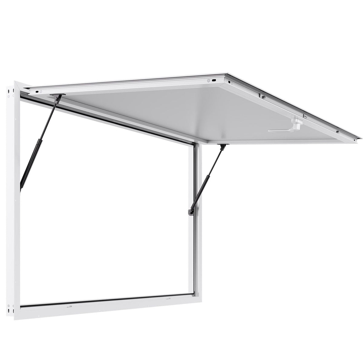 Concession Window 60x36 in, Aluminum Alloy Frame Service Window for Food Truck, Up to 85 Degrees Stand Serving Window with Awning Door and Drag Hook, Rainwater Resistant for Concession Trailers