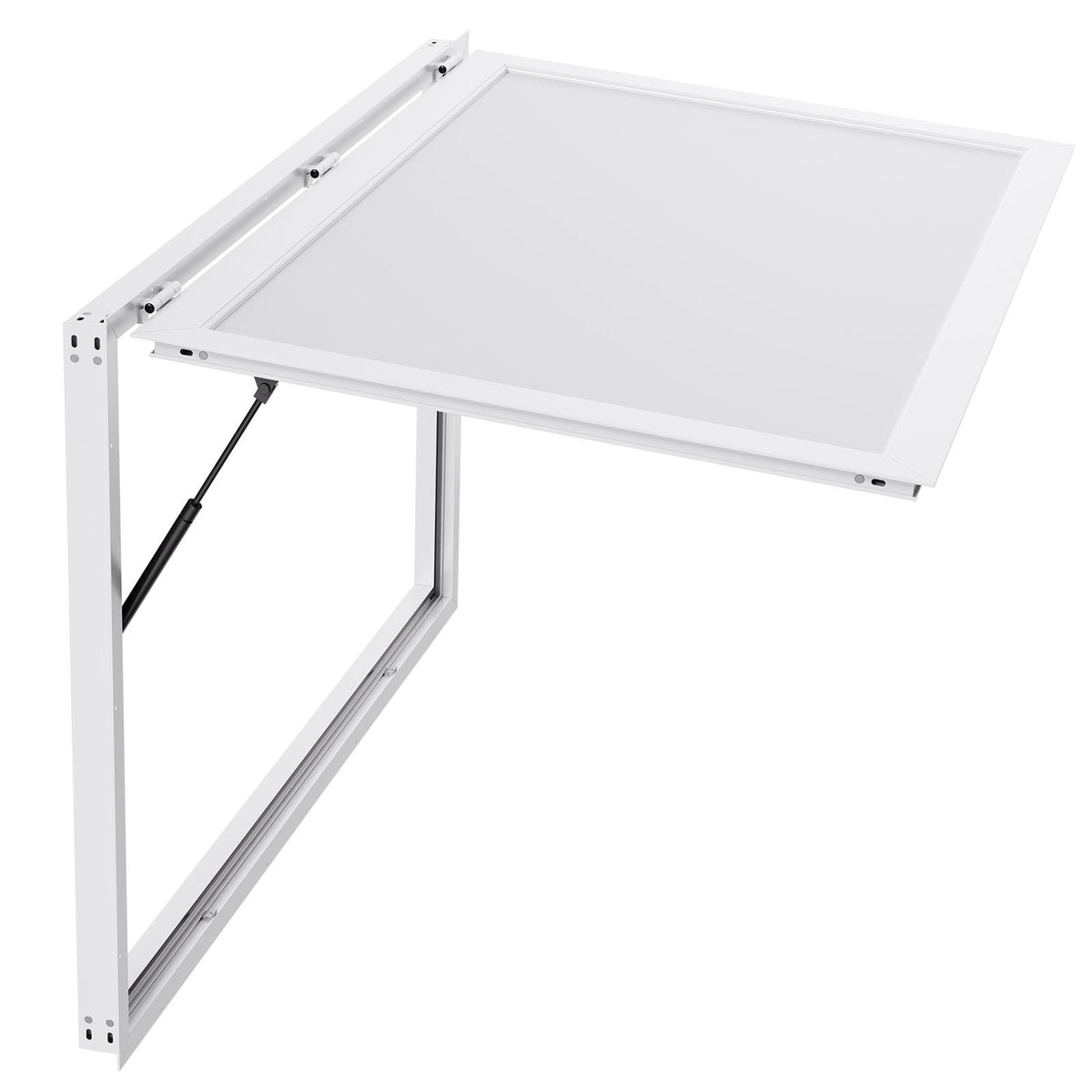 Concession Window 60x36 in, Aluminum Alloy Frame Service Window for Food Truck, Up to 85 Degrees Stand Serving Window with Awning Door and Drag Hook, Rainwater Resistant for Concession Trailers