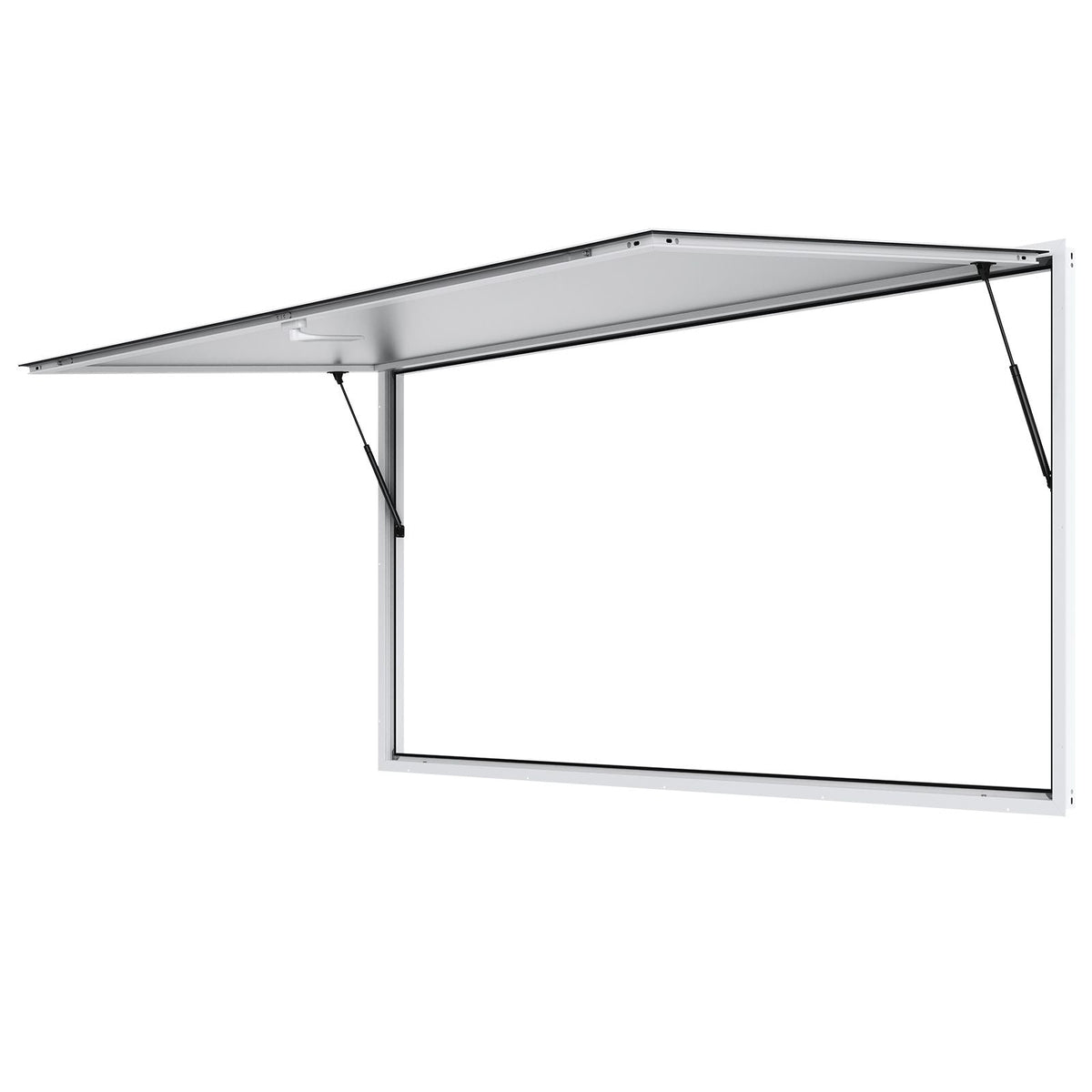 Concession Window 96"x48", Aluminum Alloy Food Truck Service Window with Awning Door & Drag Hook, Up to 85 Degrees Stand Serving Window for Food Trucks Concession Trailers, Glass Not Included