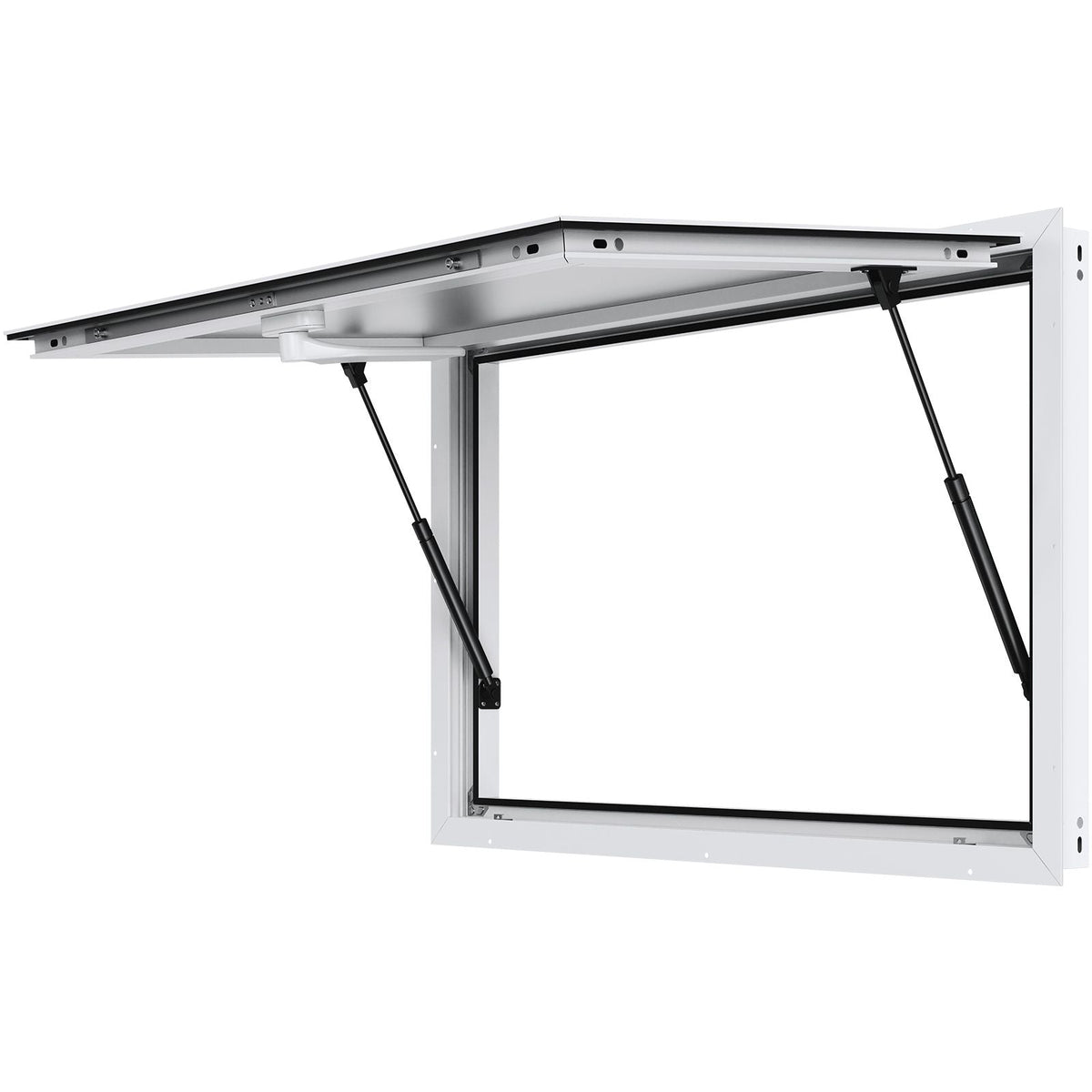Concession Window for Food Truck, 36"x24" Aluminum Alloy Food Truck Service Window, Up to 85 Degrees Stand Serving Window with Awning Door & Drag Hook, for Food Trucks Concession Trailers