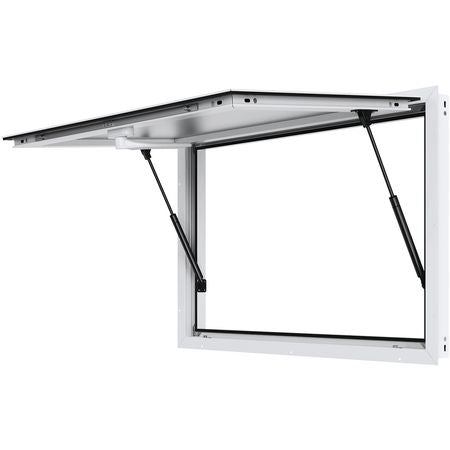 Concession Window for Food Truck, 36"x24" Aluminum Alloy Food Truck Service Window, Up to 85 Degrees Stand Serving Window with Awning Door & Drag Hook, for Food Trucks Concession Trailers